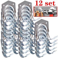 12PK TOOL HOOKS & SCREWS | GARAGE GARDEN SHED WALL BIKE HANGING STORAGE UTILITY