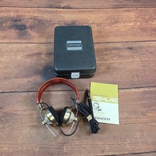 Pioneer SE-L40 Headphones Vintage Gold Leather HiFi Audio Excellent With Case