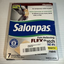 NEW SALONPAS PAIN RELIEVING FLEX PATCH 6 - Count Open Box Sealed Patches