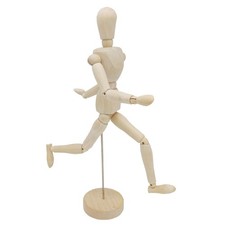 12'' Wooden Artists Manikin, Sketching Drawing Articulated Jointed Mannequin,...