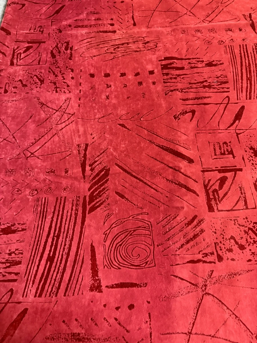 Burnout Cotton Suede-Velvet Short Pile Abstract Uphol Fabric 1 Yd 8 Ins 56 W