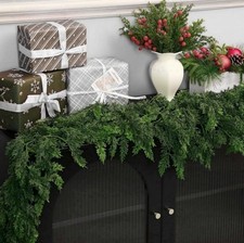 2P 6ft Artificial Christmas Garland, Real Touch Cedar Pine Garland-Pine Wreath