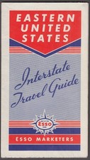 Esso Gasoline Interstate Route Map Northeastern Section 1940