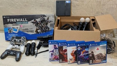PSVR 1 Bundle with games, Aim Gun, controllers x4     