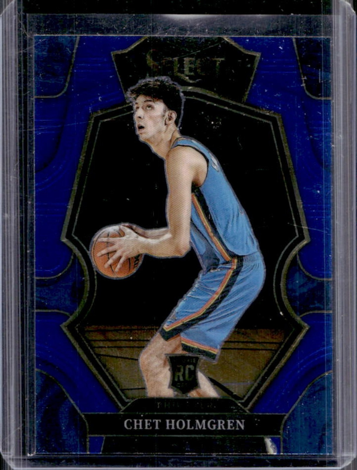 2022-23 Panini Select Chet Holmgren RC Blue Retail Premier Level #196 Thunder