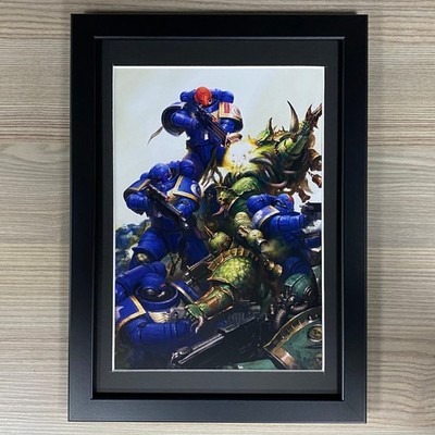 Ultramarines Gerahmt Kunst Death Schutz Wissen No Fear Raum Marine Warhammer 40K