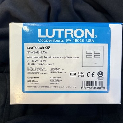 LUTRON QSWE-4BN-AW SEETOUCH.QS