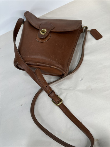 Vintage Coach Schultertasche englisch hellbraun "Bradley Bucket" Leder #9936 - Bild 16 von 17
