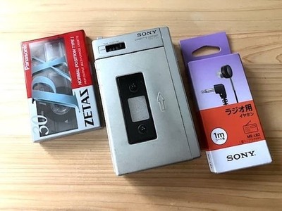 Sony TCM-100 Pressman Kassettenrecorder Silber Vintage gewartet voll funktion...