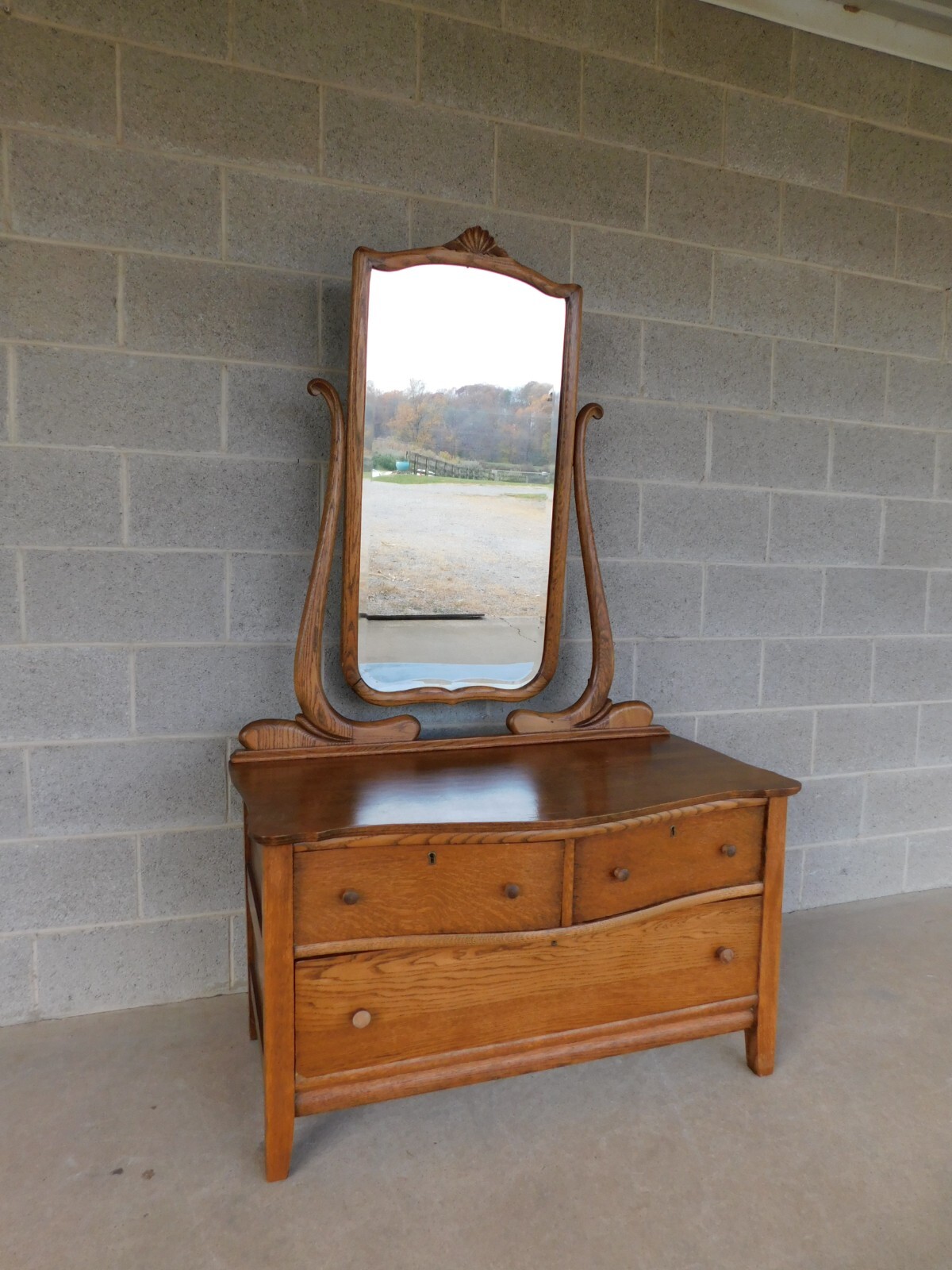 Antique Oak Princess Dresser with Mirror eBay