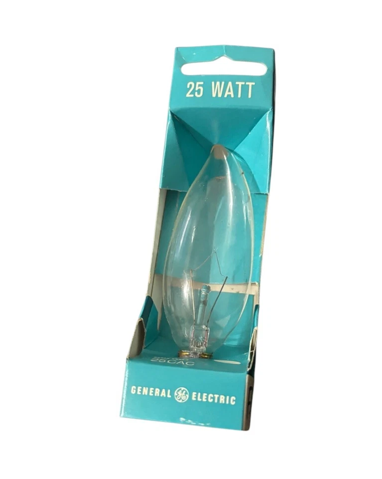 Vintage GE General Electric Flair Bent Tip Chandelight 25W Light Bulb Clear - Image 2 of 4