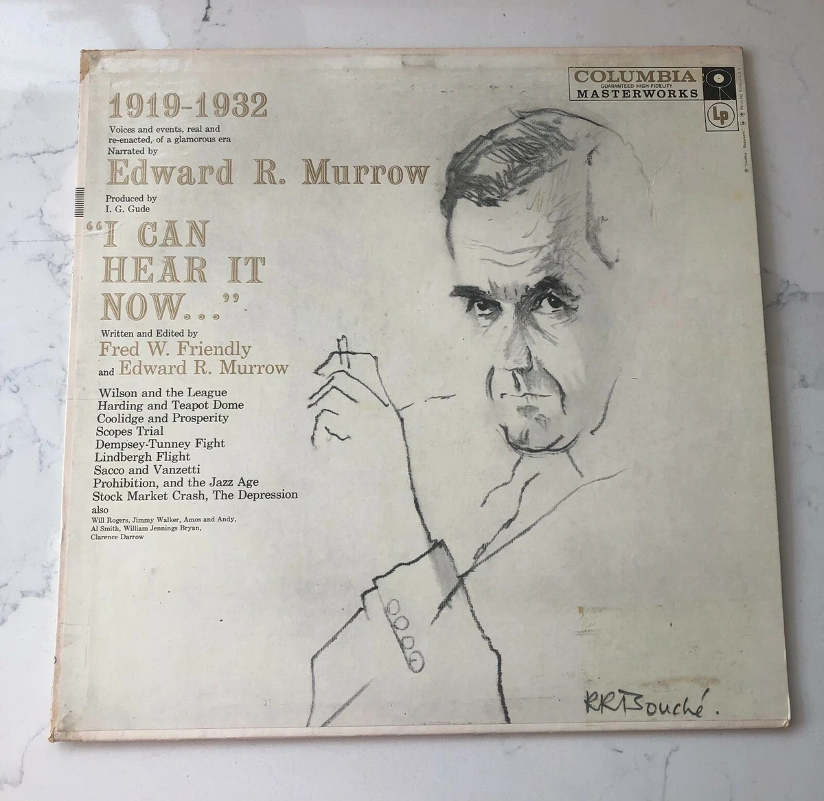 EDWARD R MURROW LP I CAN HEAR IT NOW 1919-1932 COLUMBIA MASTERWORKS ML 4340 MONO