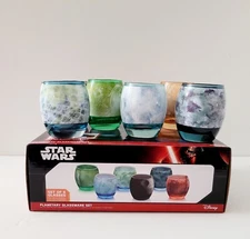 STAR WARS PLANETARY GLASSWARE SET 6 GLASSES by THINK GEEK