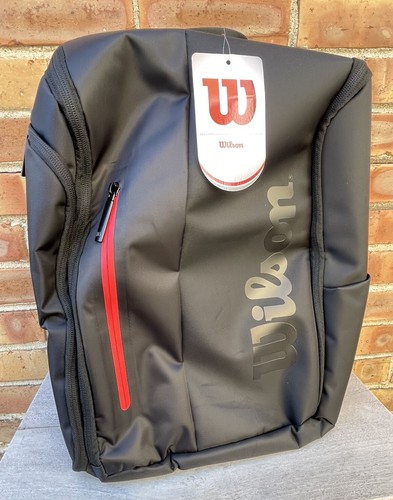 🔥 Wilson • Black Laptop Backpack Bag • School Work Sports Travel Tennis • New - 第 1/16 張圖片