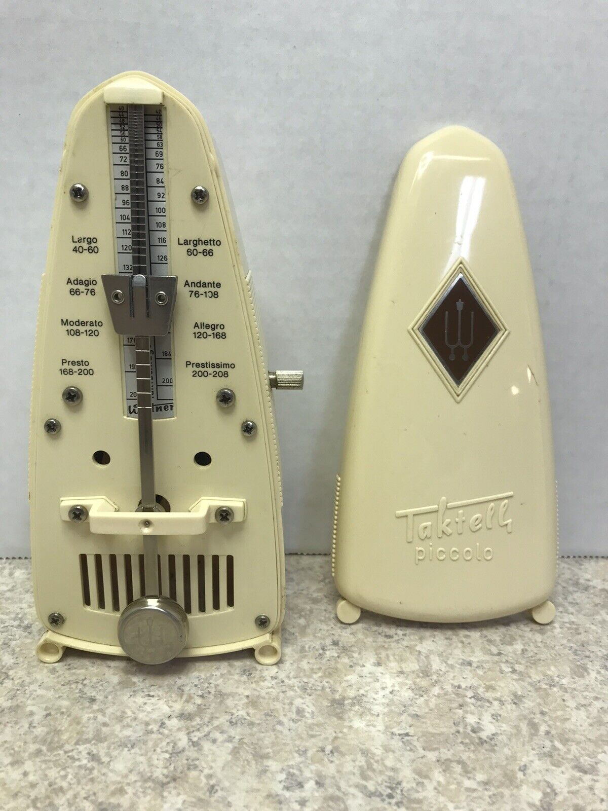 Vintage Wittner Taktell Piccolo Metronome Germany Works With Lid