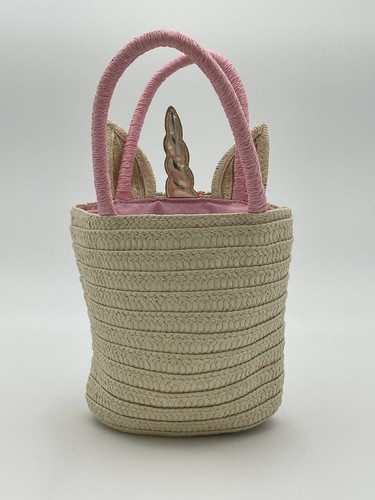 Unicorn Woven Purse Small Tote Pink Lining Gift - Picture 3 of 8