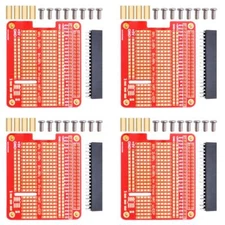 4X Prototype Breadboard PCB Shield Kit for Raspberry Pi 4 3 2 B+ A+ Red
