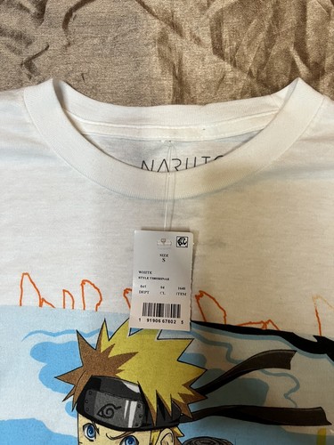 NWT 2007 Naruto Shippuden Collection Mens size SMALL Athletic fit White T-Shirt - Picture 4 of 5
