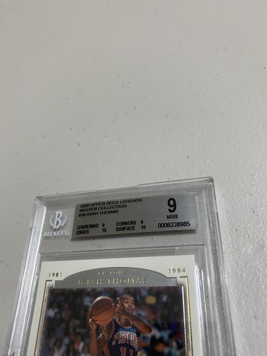 2000 Upper Deck Legends Master Collection Isiah Thomas Beckett Graded BGS 9 MINT - Picture 2 of 8