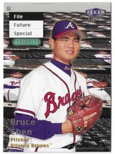 1999 Fleer Ultra Bruce Chen File Future Special Prospects #242 Atlanta Braves