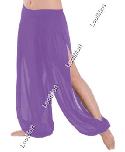 Pantalones de yoga harén danza del vientre D verde azulado 1 abertura pantalones tribales pantalones genio 25 colores - Imagen 12 de 26
