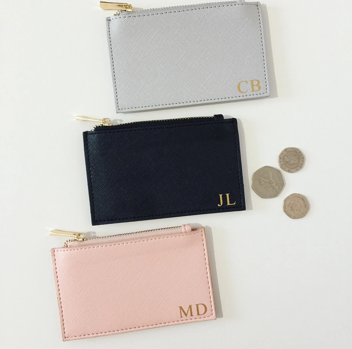 Personalised leather coin online purse