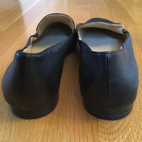 Naturalizer Womens Size US 10W UK 8 EUR 40 Leather Flats Black New Without Box - Picture 3 of 13