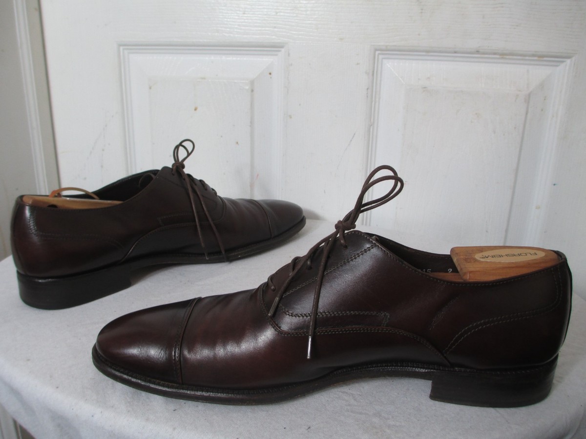 Salvatore Ferragamo Brown Pebbled Leather Cap Toe Derby Dress Shoes Men’s 10D Men main image 2
