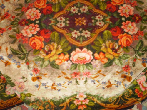 19th Century Multicolored Wool Tablecloth A Rare Find - Picture 13 of 14