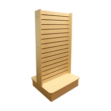 Display Tower 2 Sided Slatwall Knockdown Displays Floor Stand Maple 25"x25"x54"