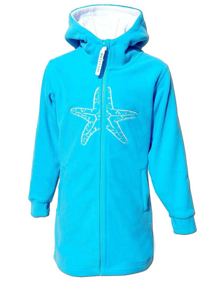 SEESTERN  Kinder Kapuzen Fleecejacke Fleecemantel Fleece Sweatjacke 116-164 /lb - Bild 2 von 4