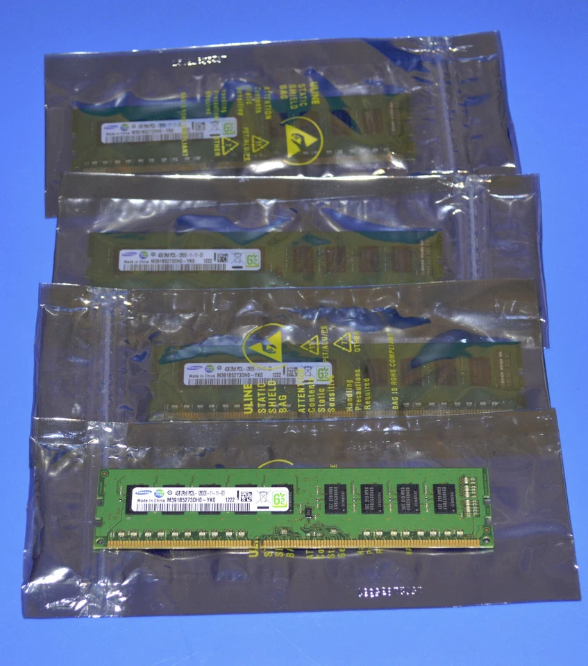 4 X Samsung M391B5273DH0-YK0 1x4GB DDR3-1600 ECC UDIMM PC3L-12800E Dual Rank Ram - Image 4 of 4
