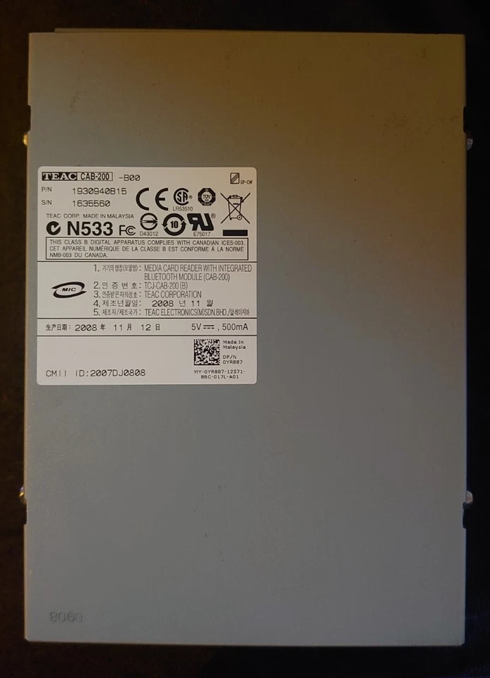 TEAC CAB-200 USB Card Reader with bluetooth Dell XPS 420 Tower - Image 2 of 4