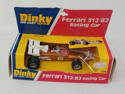 vintage Dinky Toys Ferrari 312/B2 Racing Car boxed with unused transfers