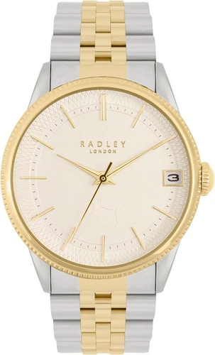 OFF WHITE RADLEY Orologio da donna bicolore placcato lunetta bordo moneta data bracciale...