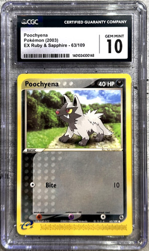 Poochyena graded CGC 10 for sale on eBay