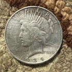 1934 D SILVER PEACE DOLLAR 90%  VF