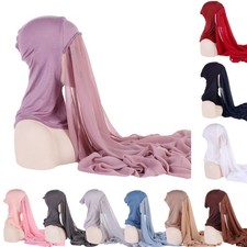 Muslim Islamic Headscarf Instant Hijab Pull On One Piece Turban Amira Scarf Wrap