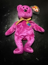 TY Beanie Baby Millennium "Millenium" Bear (1999, Retired) With Tag Errors