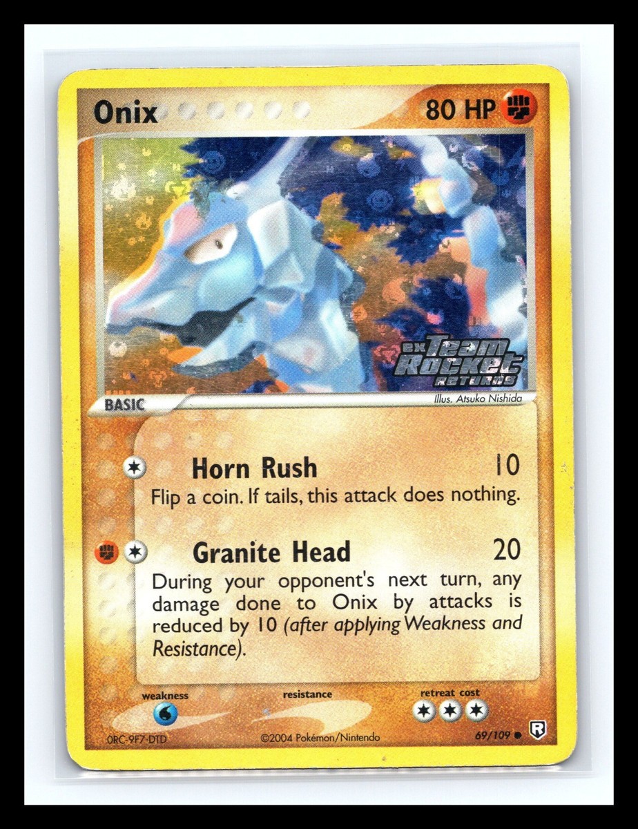💥 Onix 69/109 - Team Rocket Returns- Stamped - Reverse Holo