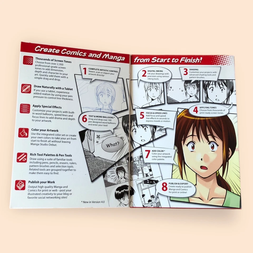 Manga Studio Debut 4 Smithmicro Software Manga & Comic Illustration NEW Sealed - Image 3 of 4