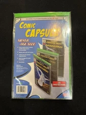 Silver Age Size ComicCapsule - GREEN - (Fits Your Bagged Comic Perfectly!)