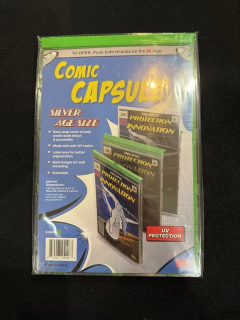 Silver Age Size ComicCapsule - GREEN - (Fits Your Bagged Comic Perfectly!)