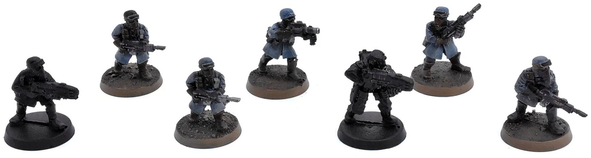 Figurine Warhammer 40K – Steel Legion Guardsman Avec Plasma Gun – Métal – Occasion