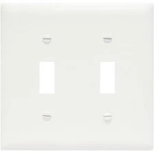 Pass & Seymour TP2WCC30 2 Toggle Wall Plate- 2 Gang- White