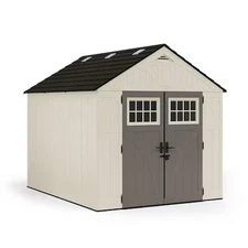 Suncast Bms8100 547 Cu Ft Resin Storage Shed, Vanilla/Slate/Stoney/Black