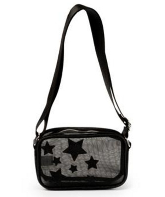 Skinnydip London Women's Millie Glitter Star Mesh Cross Body Bag Black Silver