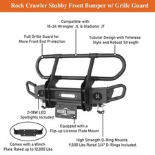Fit 2018-2025 Jeep Wrangler Jl Jt Gladiator Full Grille Guard Front Bumper Steel Fit 2018-2025 Jeep Wrangler Jl Jt Gladiator Full Grille Guard Front Bumper Steel
