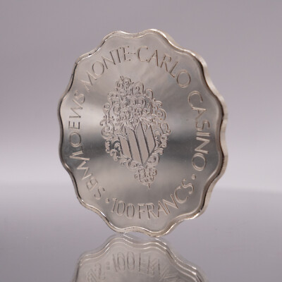 100 Francs SBM Loews Monte Carlo Casino Franklin Mint 1oz 925