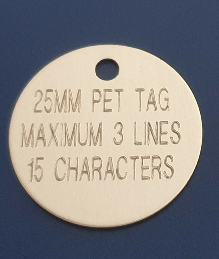 Deeply engraved Pet Tag DOG CAT ID Disc. £1.99 includes personalised